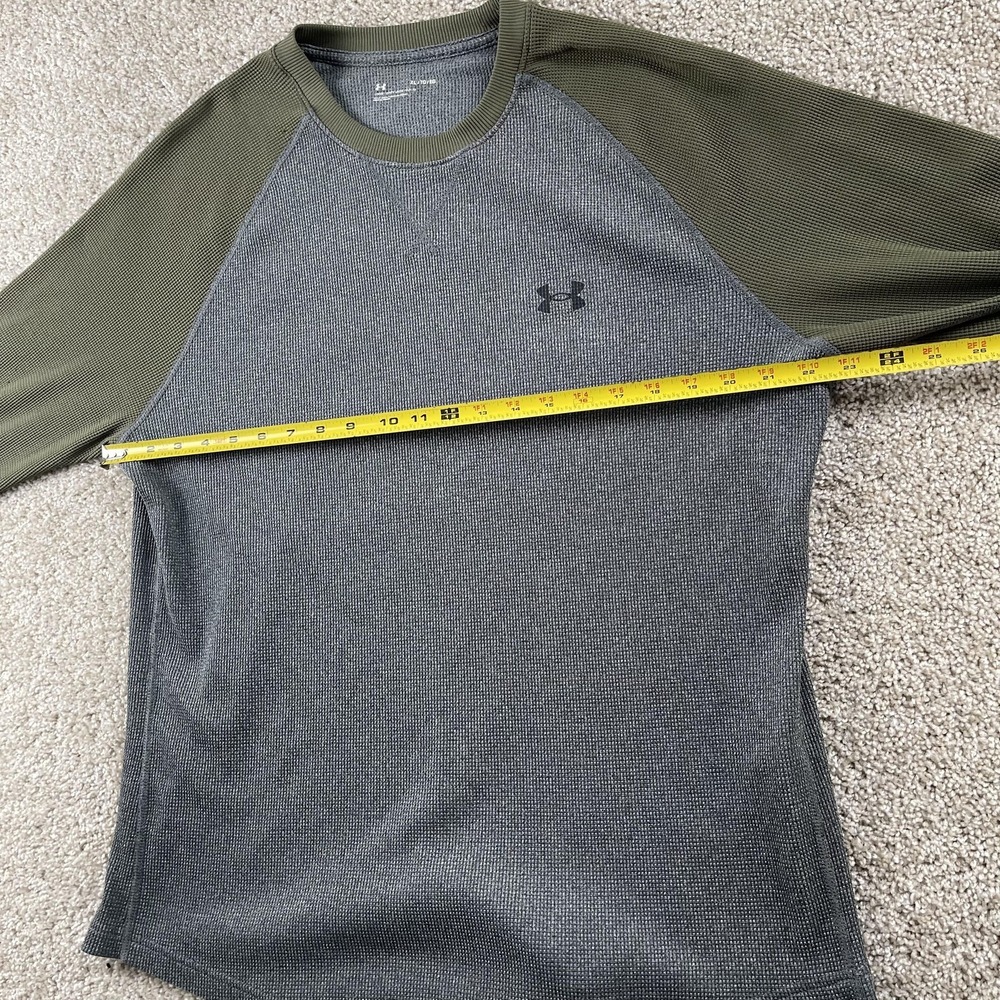 Under Armour Shirt Mens XL Gray Thermal Waffle Knit Long Sleeve Athletic Top - Picture 7 of 10